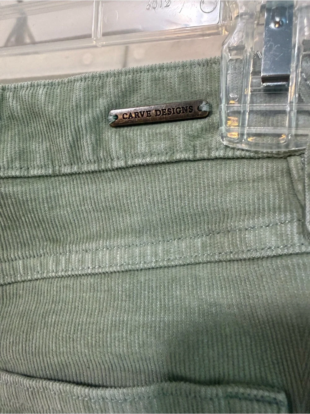 Carve Designs Olive Green High-Rise Jean Shorts